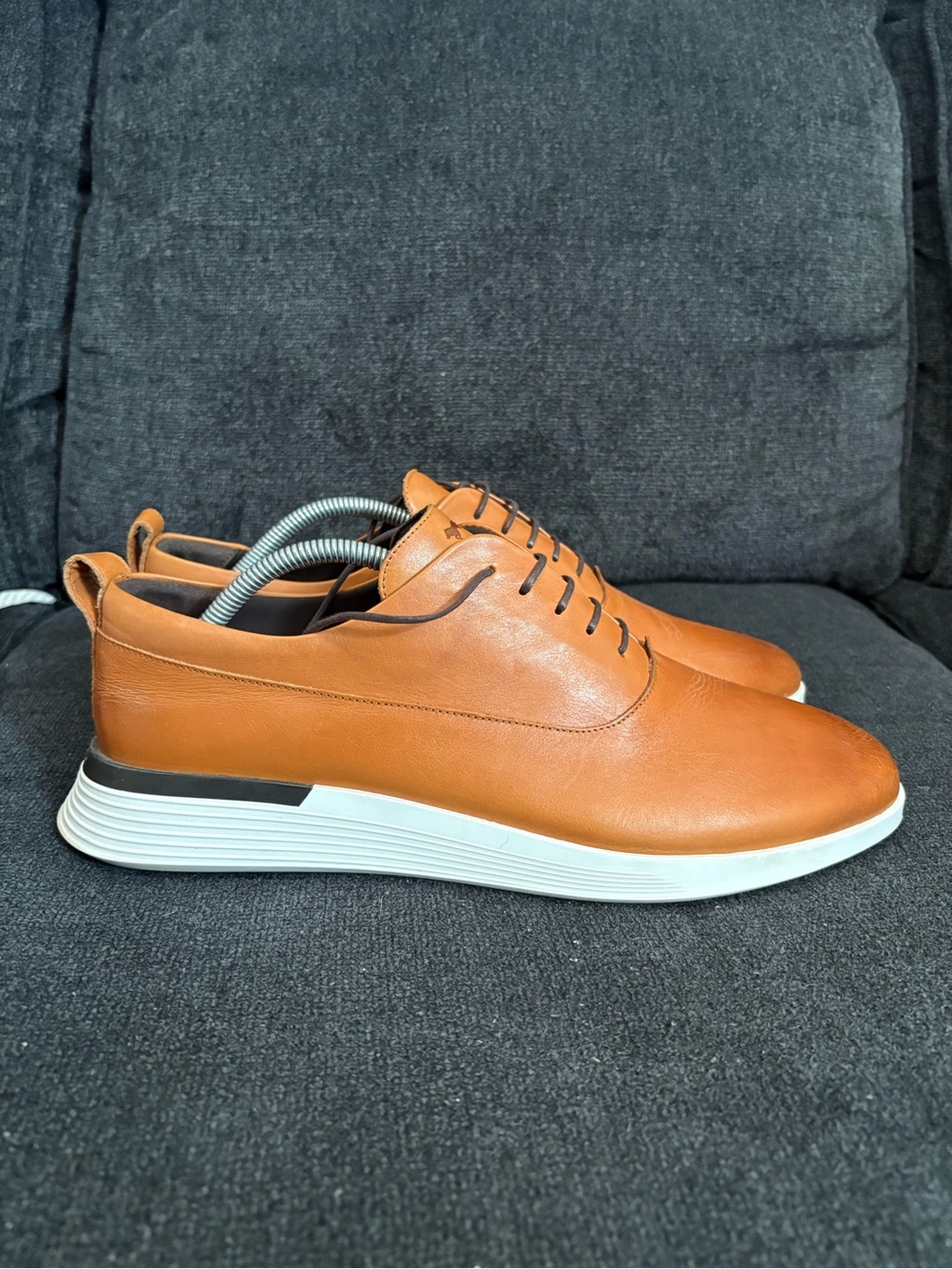 Wolf & Shepherd Crossover Longwing Leather Oxford Lace-Up Brown/White US 12